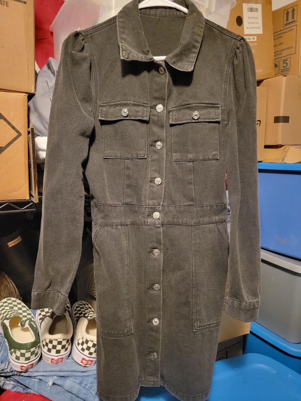 Black Western Denim Dress